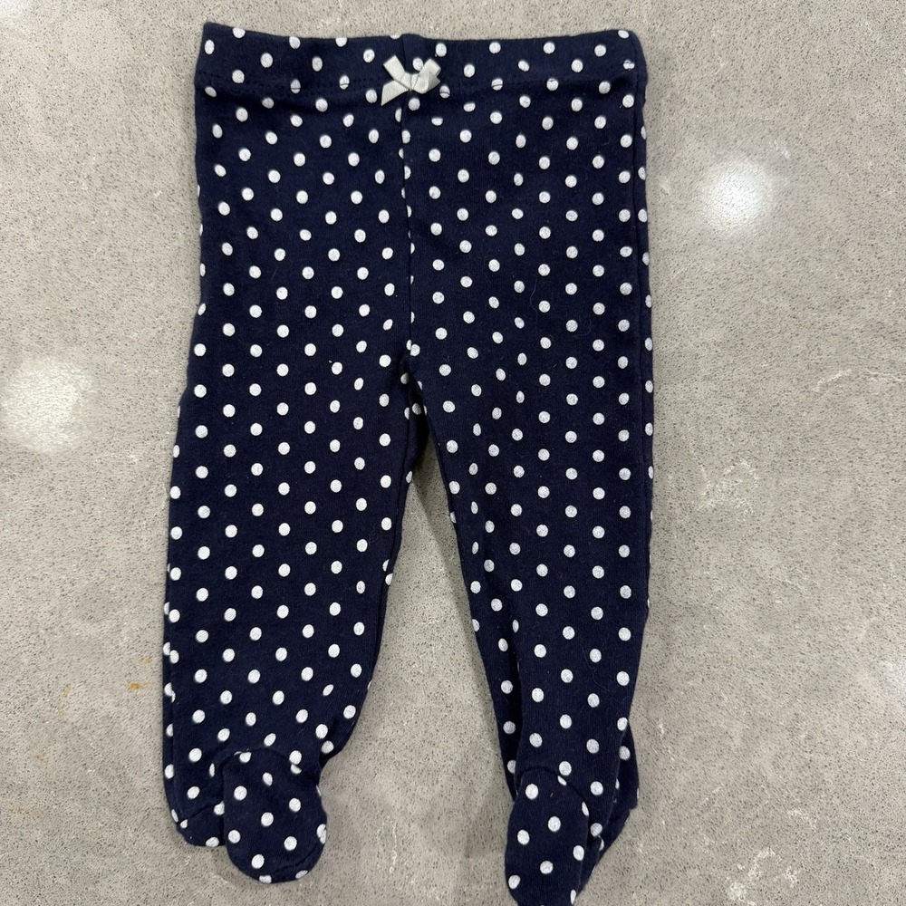 Infant Baby Girls 3 Months Spasilk Baby Polka Dot Footed Pants